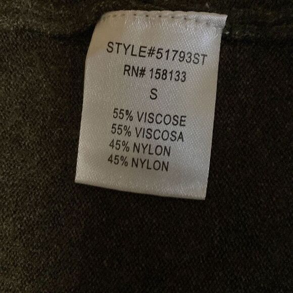 Pink Clover Penton Two Pocket Olive Green Cardigan Size Small (F12) - Picture 5 of 9